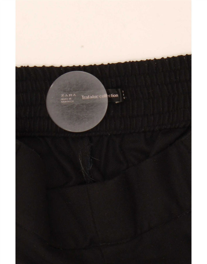 Spodnie damskie Zara Capri z szerokimi nogawkami, duże W30 L20, czarne