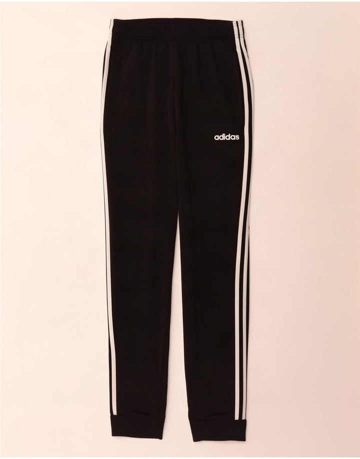 Męskie spodnie dresowe Adidas, małe, czarne, poliestrowe
