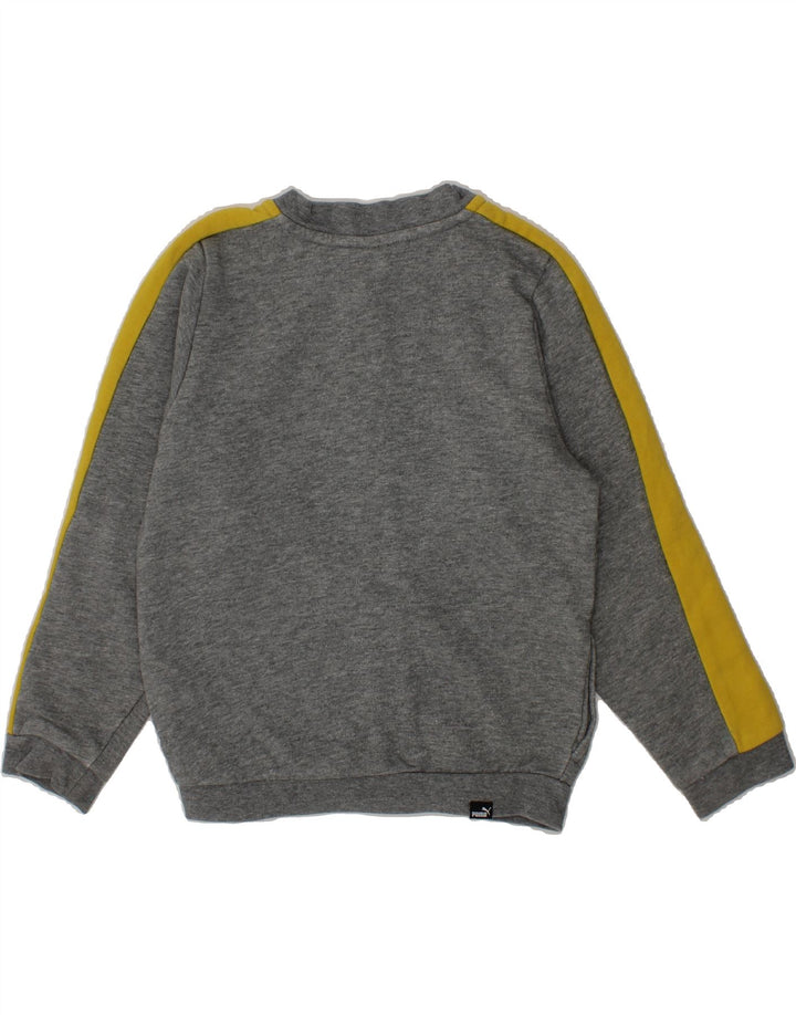 PUMA Boys Graphic Tracksuit Top Jacket 3-4 Years Grey Colourblock Cotton Vintage Puma and Second-Hand Puma from Messina Hembry 