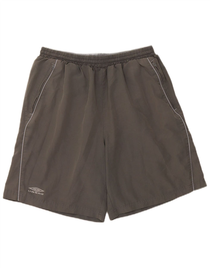 Męskie spodenki sportowe Umbro, duże, szare, z poliestru