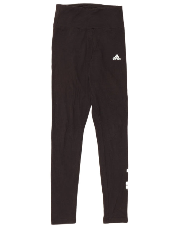 Damskie legginsy Adidas Graphic UK 4/6 XS, czarne, bawełniane