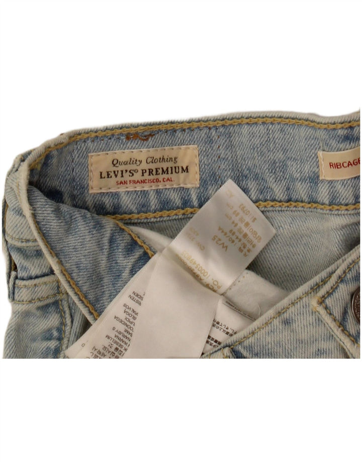 Damskie spodenki jeansowe Levi's Ribcage Bermudy W25 XS Niebieska bawełna