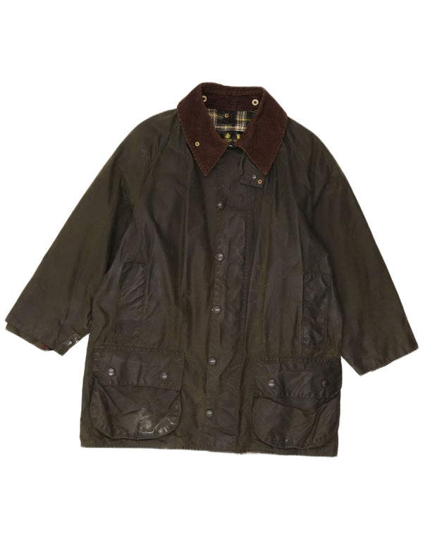 Kurtka męska Barbour Beaufort, woskowana, UK 40, duży blok kolorów khaki