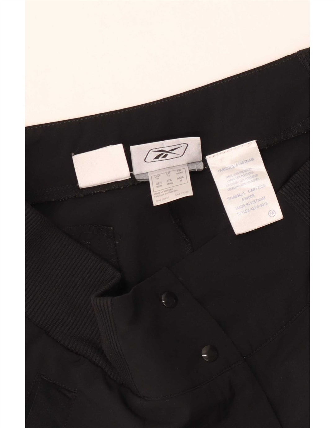 Damskie bermudy Reebok UK 12 Medium W30 Czarny poliester