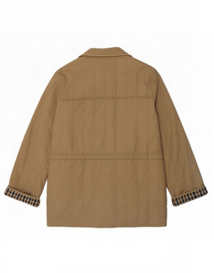 Damski płaszcz oversize Aquascutum UK 16, duży, beżowy, poliester