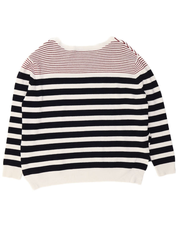 Damski sweter oversize z dekoltem w łódkę Zara UK 10 w małe białe paski