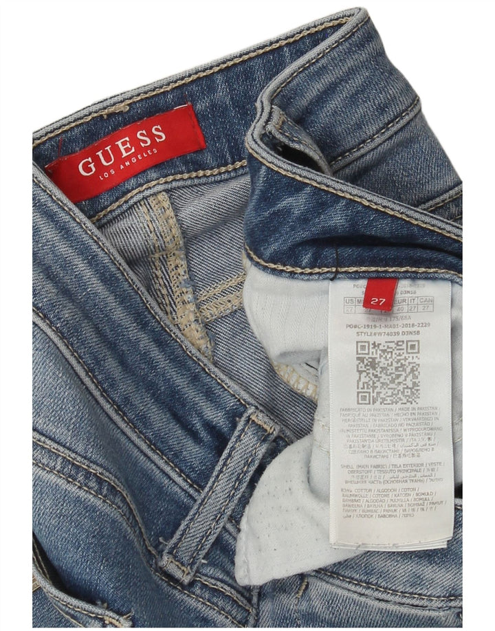 Guess Damskie Proste Dżinsy W27 L28 Niebieskie Bawełniane