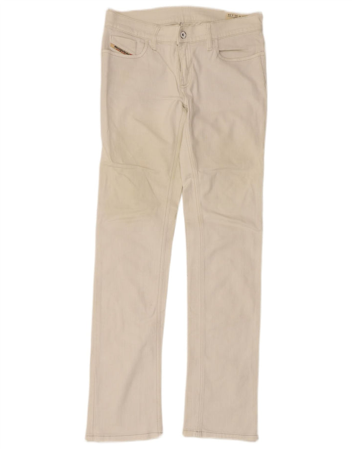 Damskie jeansy Diesel Liv Slim W30 L34 Biała bawełna