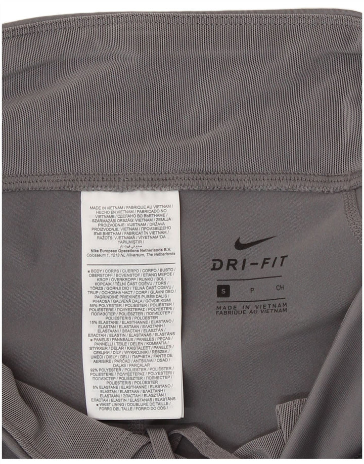 Damskie legginsy Nike Dri Fit Capri UK 10, małe, szare, poliestrowe