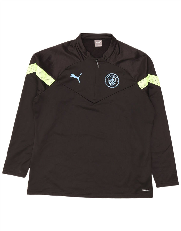 Męski dres Puma Manchester City z pulowerem XL, czarny, z blokami kolorów