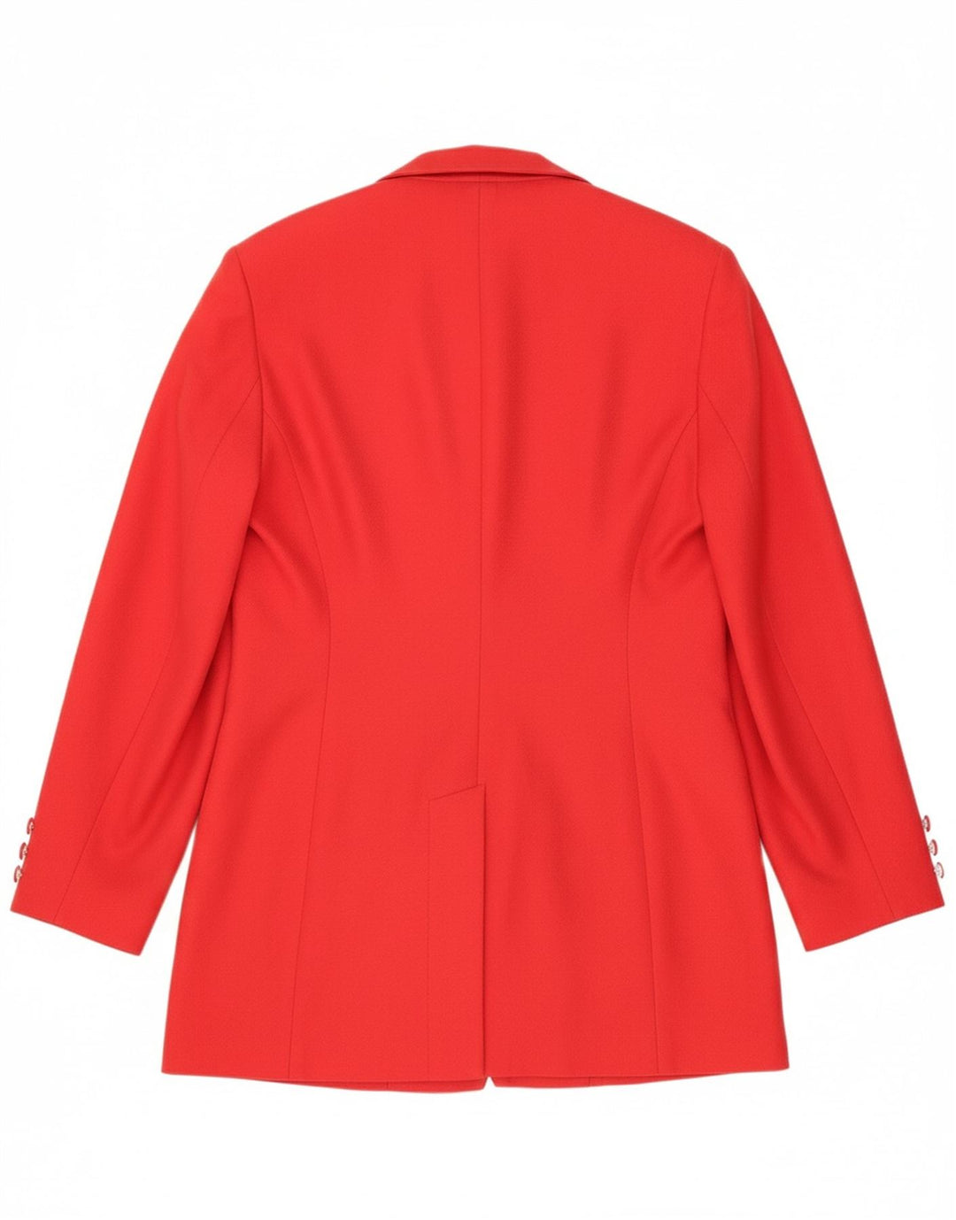 VINTAGE Womens Longline 4 Button Blazer Jacket UK 12 Medium Red