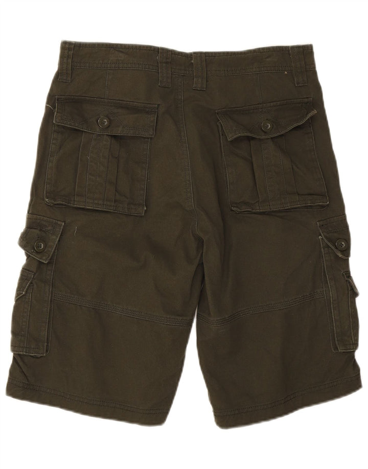 Męskie spodenki cargo w stylu vintage W30, średnia bawełna khaki