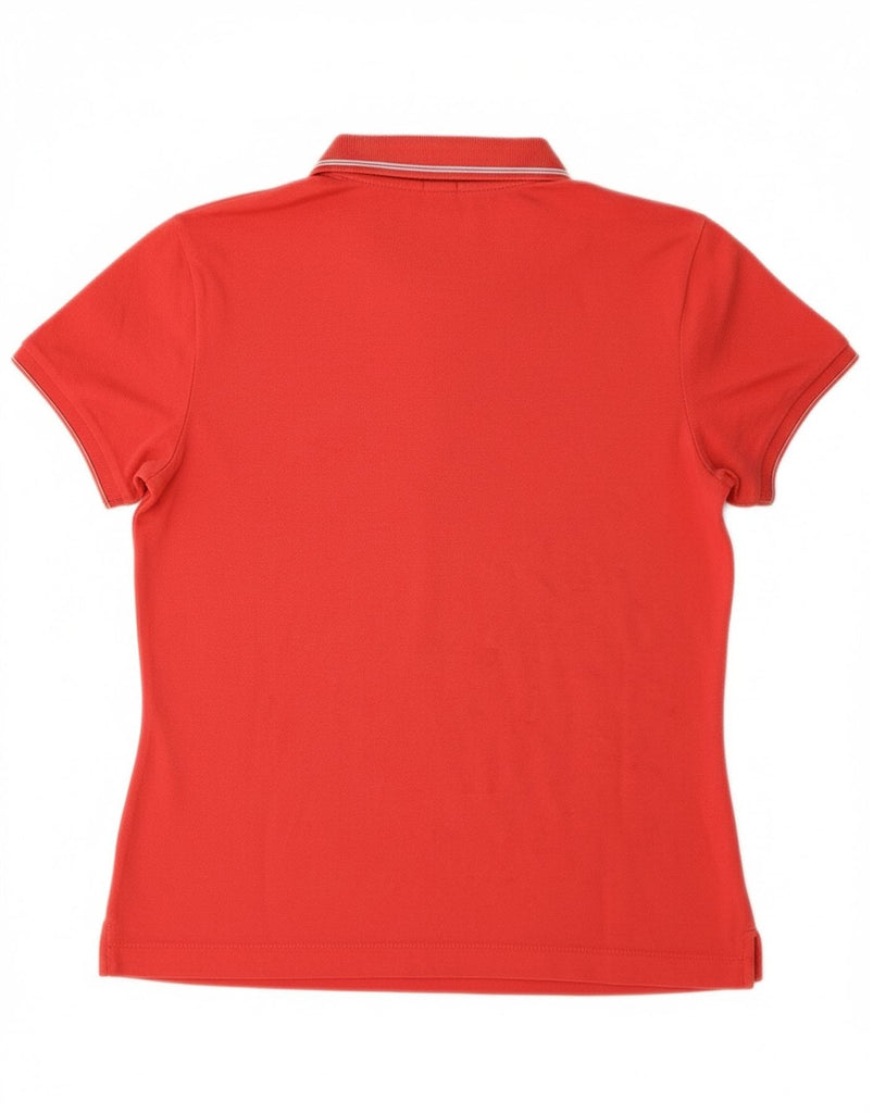 CHAMPION Womens Heritage Fit Polo Shirt UK 14 Large Red Cotton Vintage Champion and Second-Hand Champion from Messina Hembry 