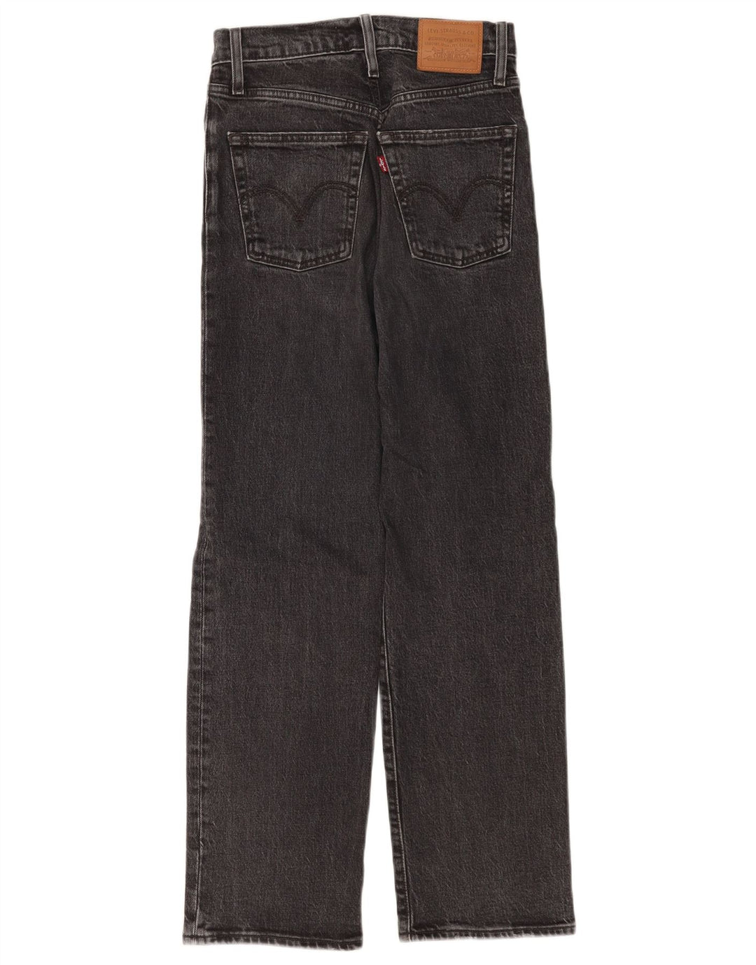 Damskie jeansy Levi's Ribcage Straight W24 L28 Szara bawełna