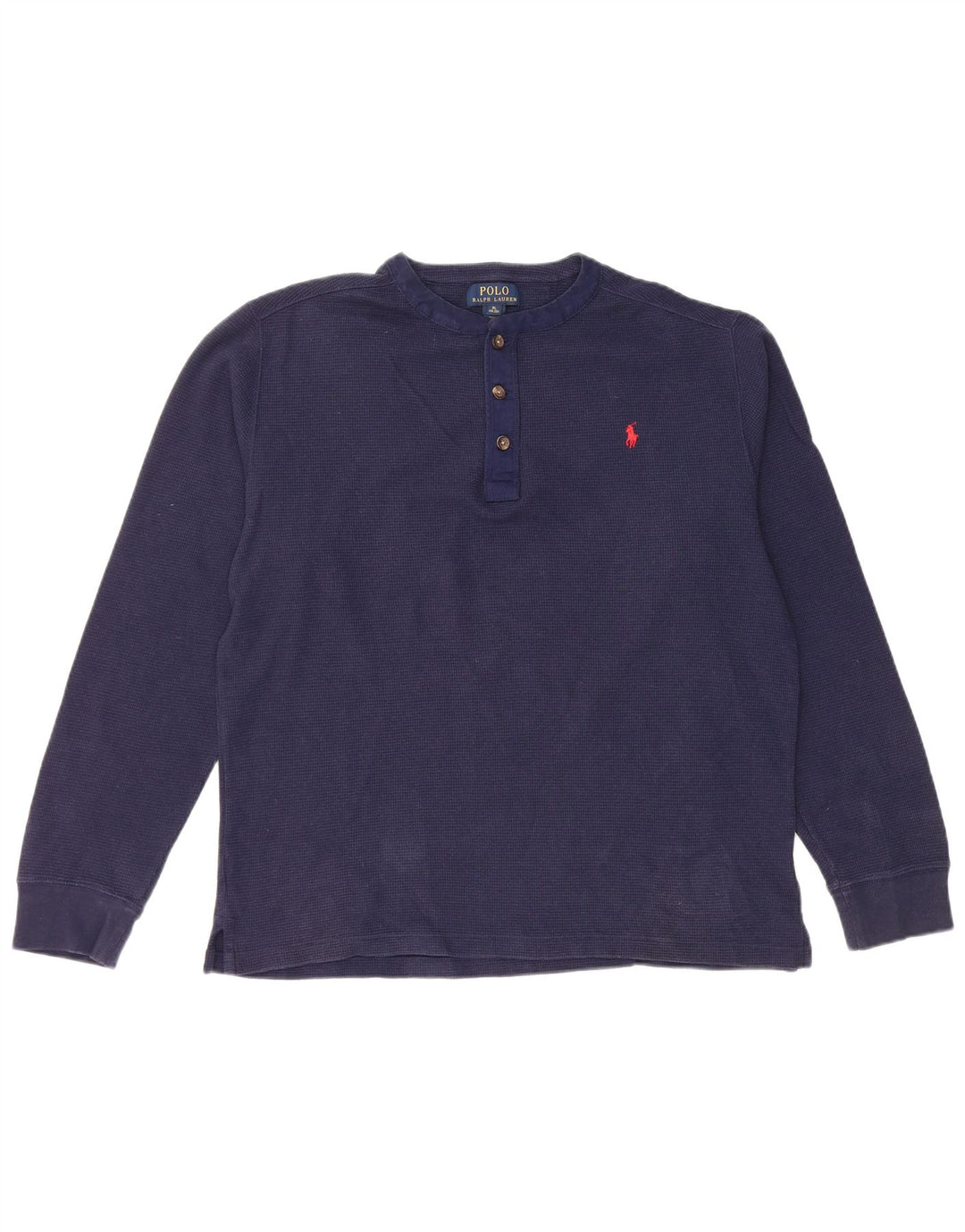Koszulka POLO RALPH LAUREN chłopięca z długim rękawem, 15-16 lat, XL, granatowa, bawełniana