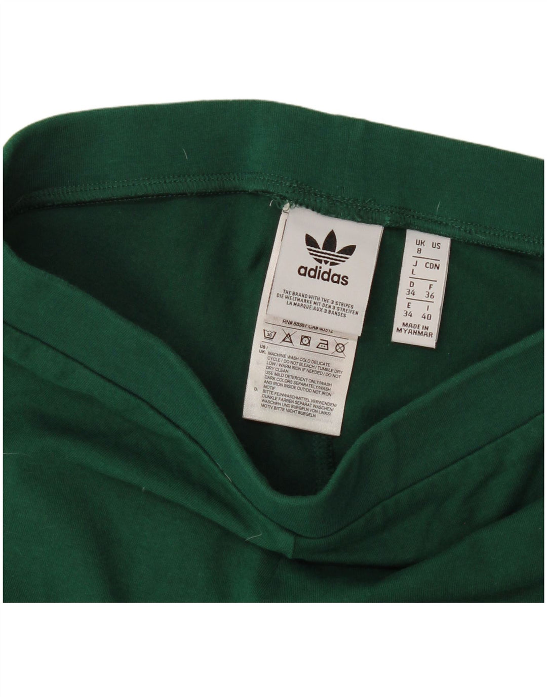 Legginsy Damskie Adidas UK 8 Małe Zielone Bawełniane