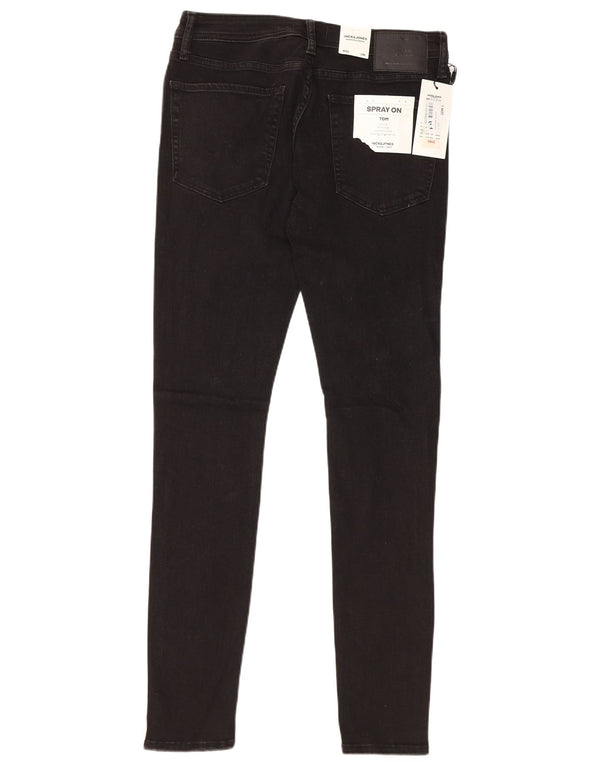 JACK & JONES Męskie jeansy Tom Skinny W32 L34 Czarne bawełniane