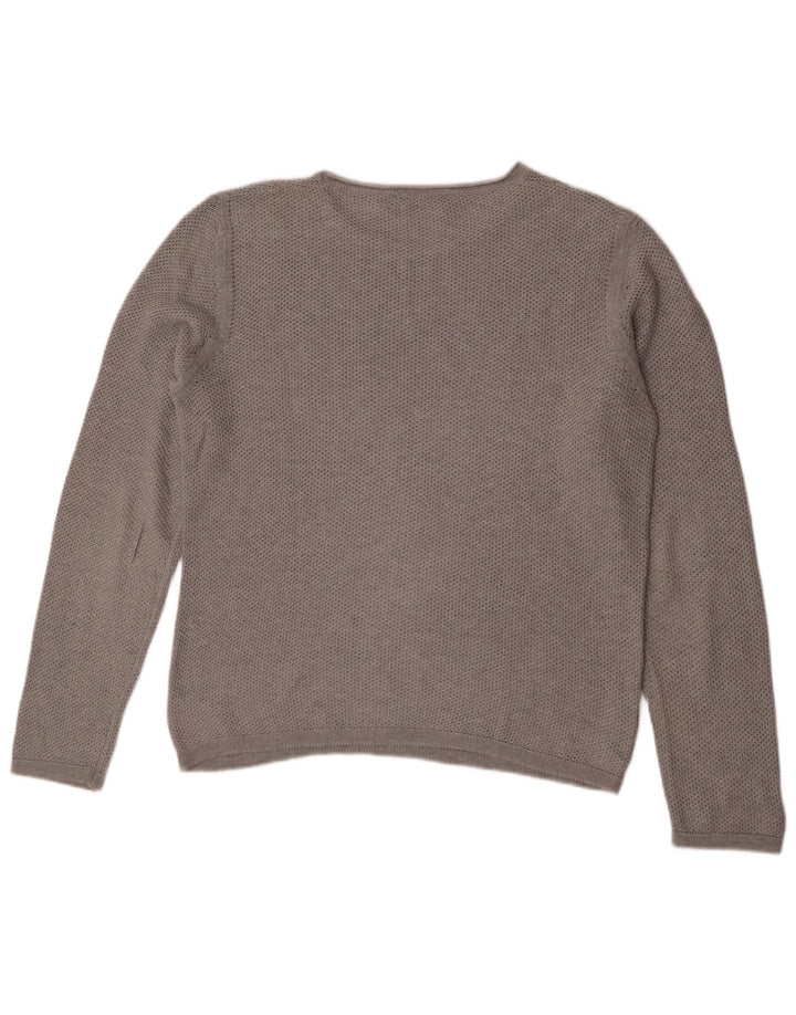Męski sweter z dekoltem w łódkę Fred Perry XL, szary, bawełniany