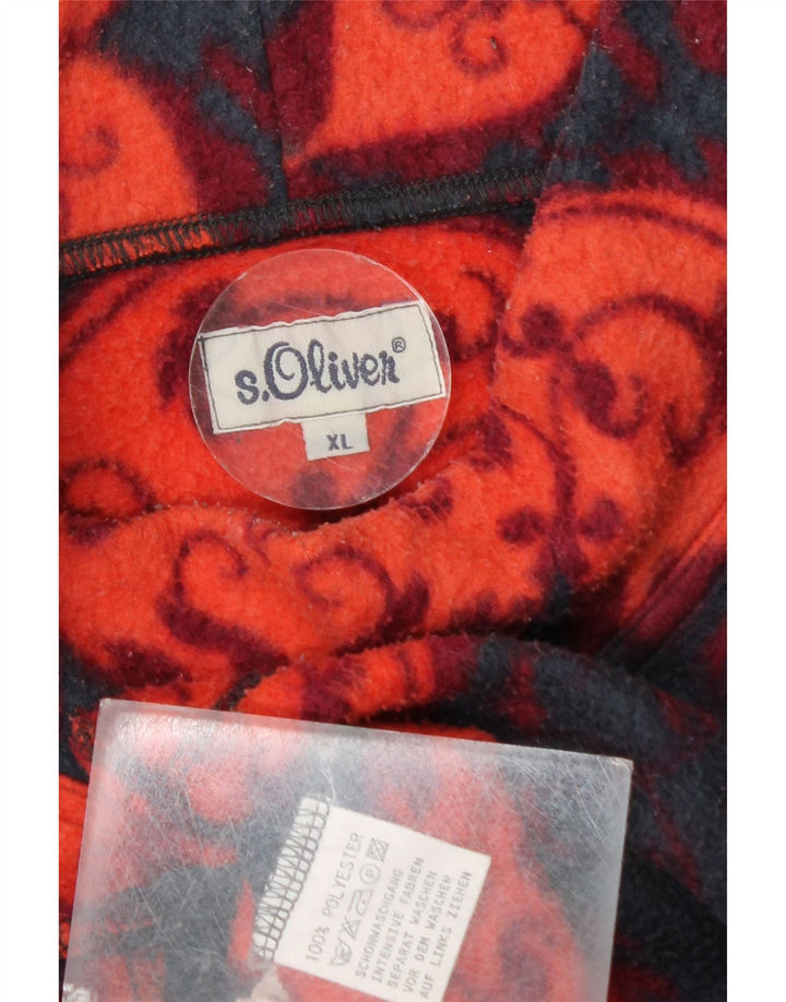 S.Oliver Męski sweter polarowy XL Granatowy, kwiatowy poliester
