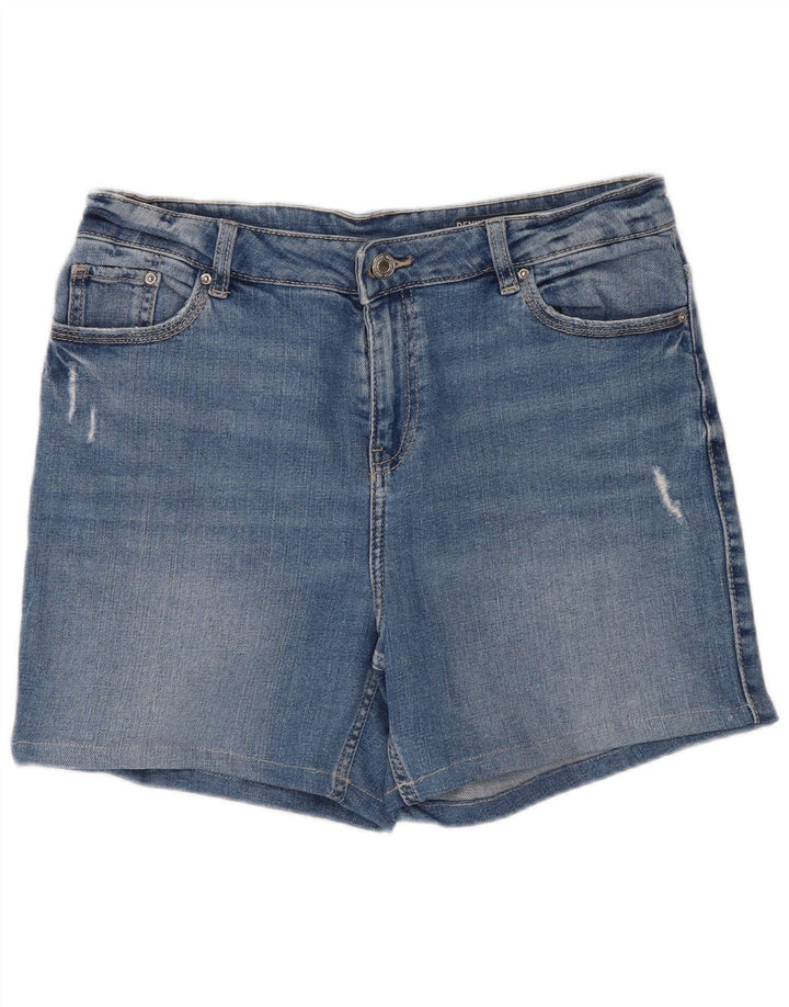 Marks & Spencer Damskie spodenki jeansowe w trudnej sytuacji UK 12 Medium W30 Niebieskie bawełniane