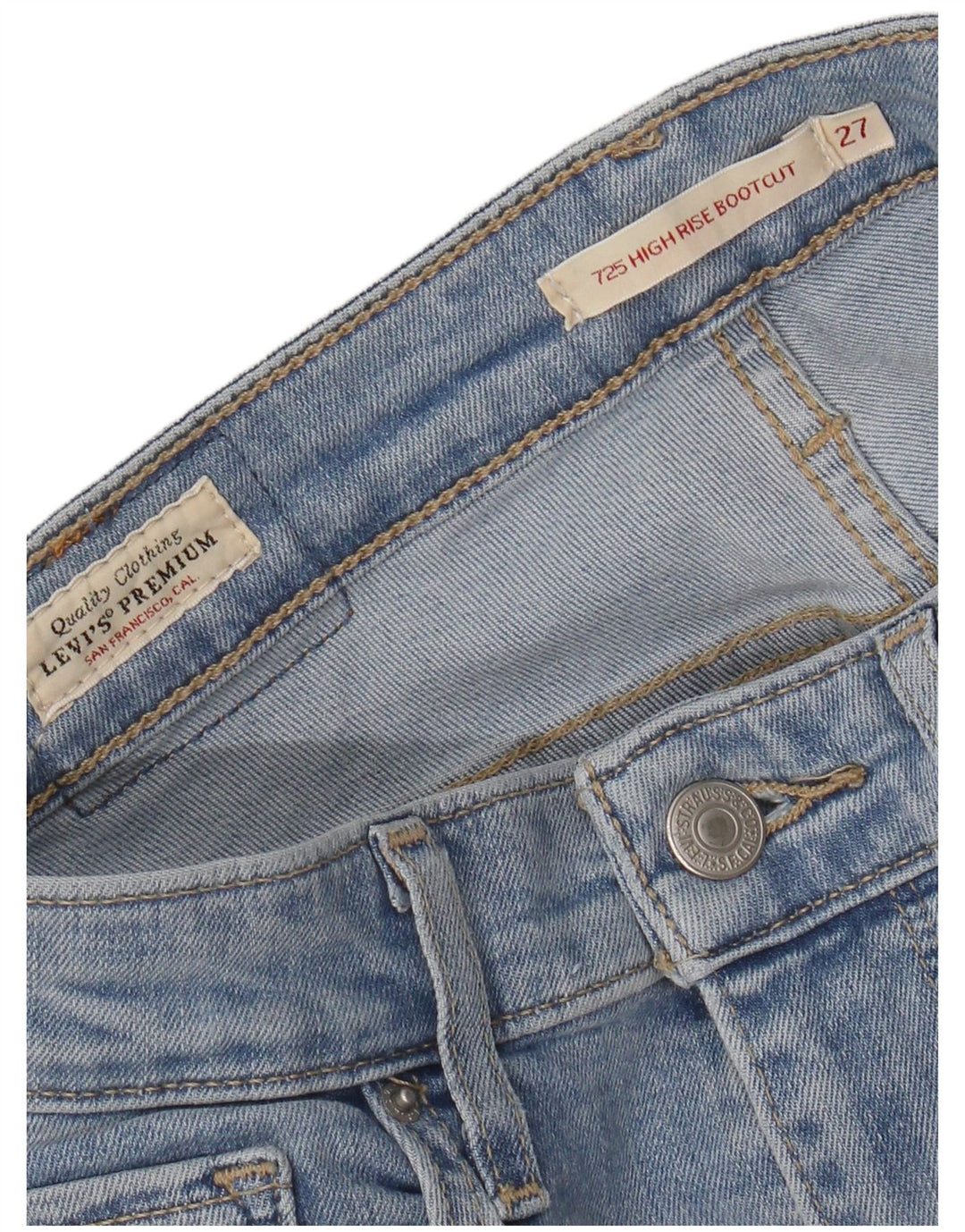 Damskie jeansy Levi's 725 z wysokim stanem Bootcut W27 L30 niebieskie