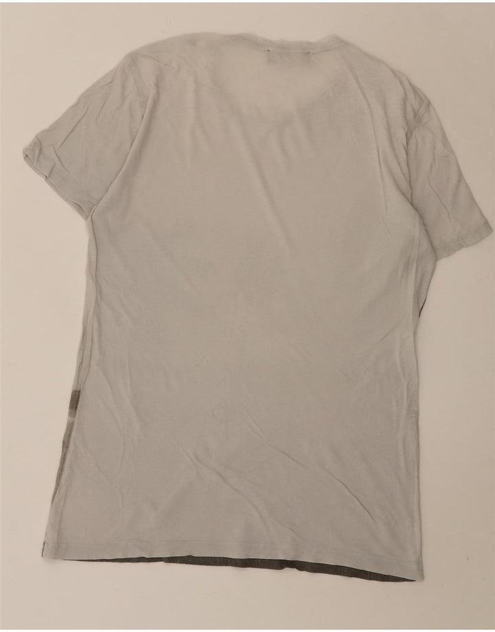 Męski T-shirt z grafiką TRUSSARDI, mały, szary, bawełniany
