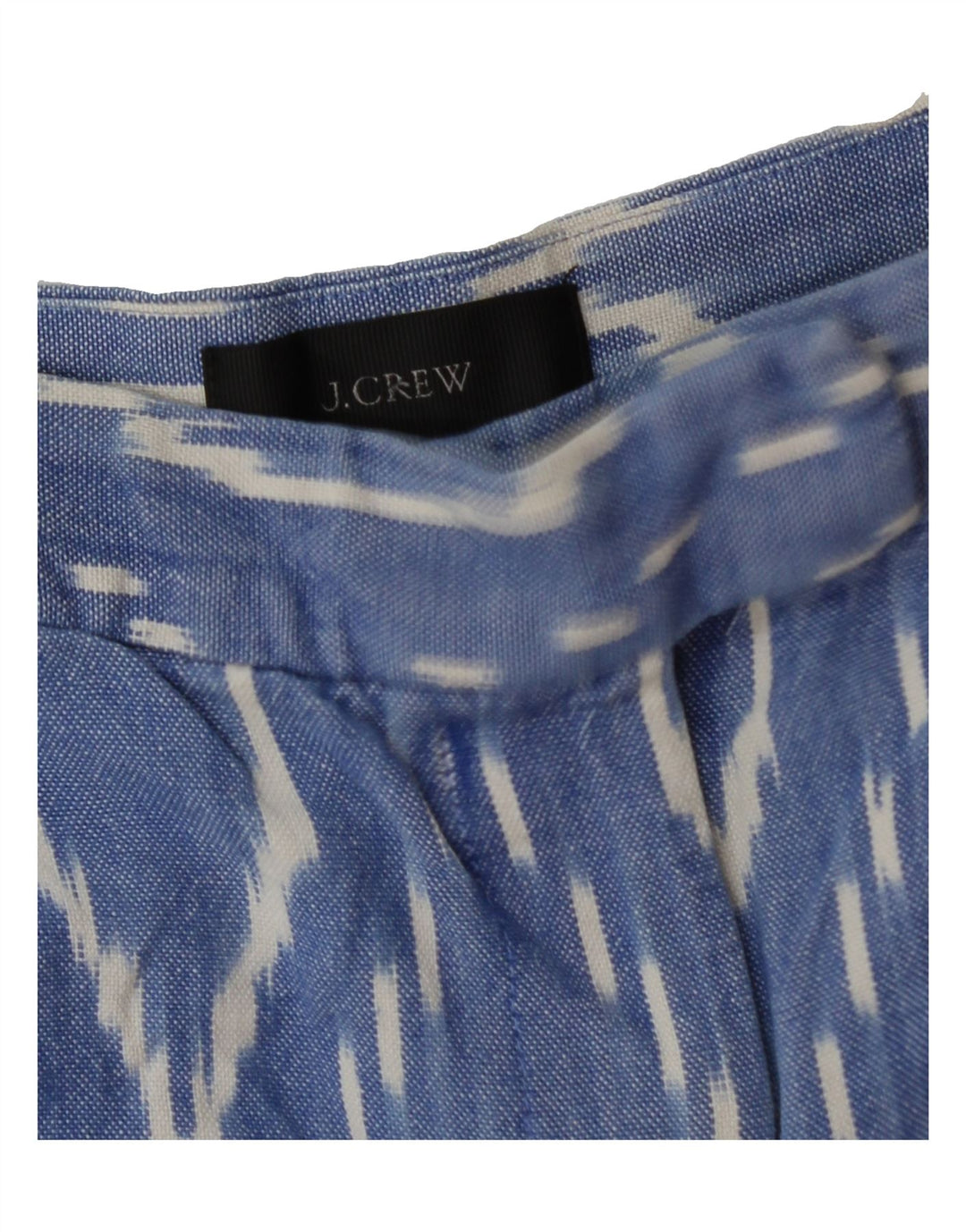 J. CREW Womens Chino Shorts US 8 Medium W32 Blue Ikat Cotton Vintage J. Crew and Second-Hand J. Crew from Messina Hembry 