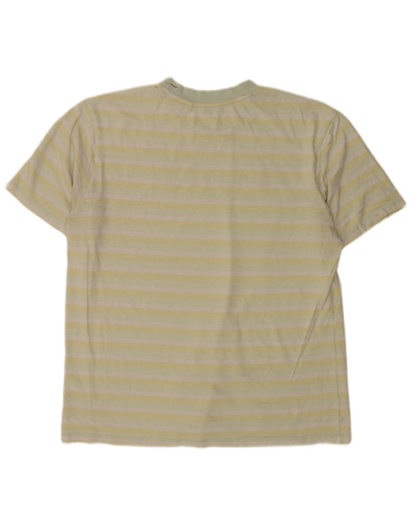 Męski T-shirt Guess z grafiką, duży, w żółte paski