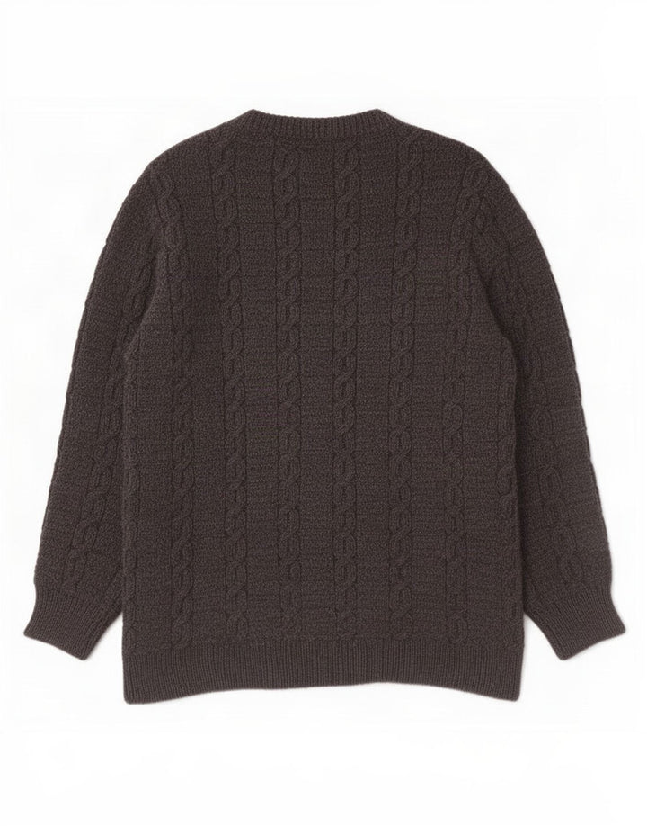 Dunnes Stores Męski sweter z dekoltem w łódkę, duży, szary, wełniany