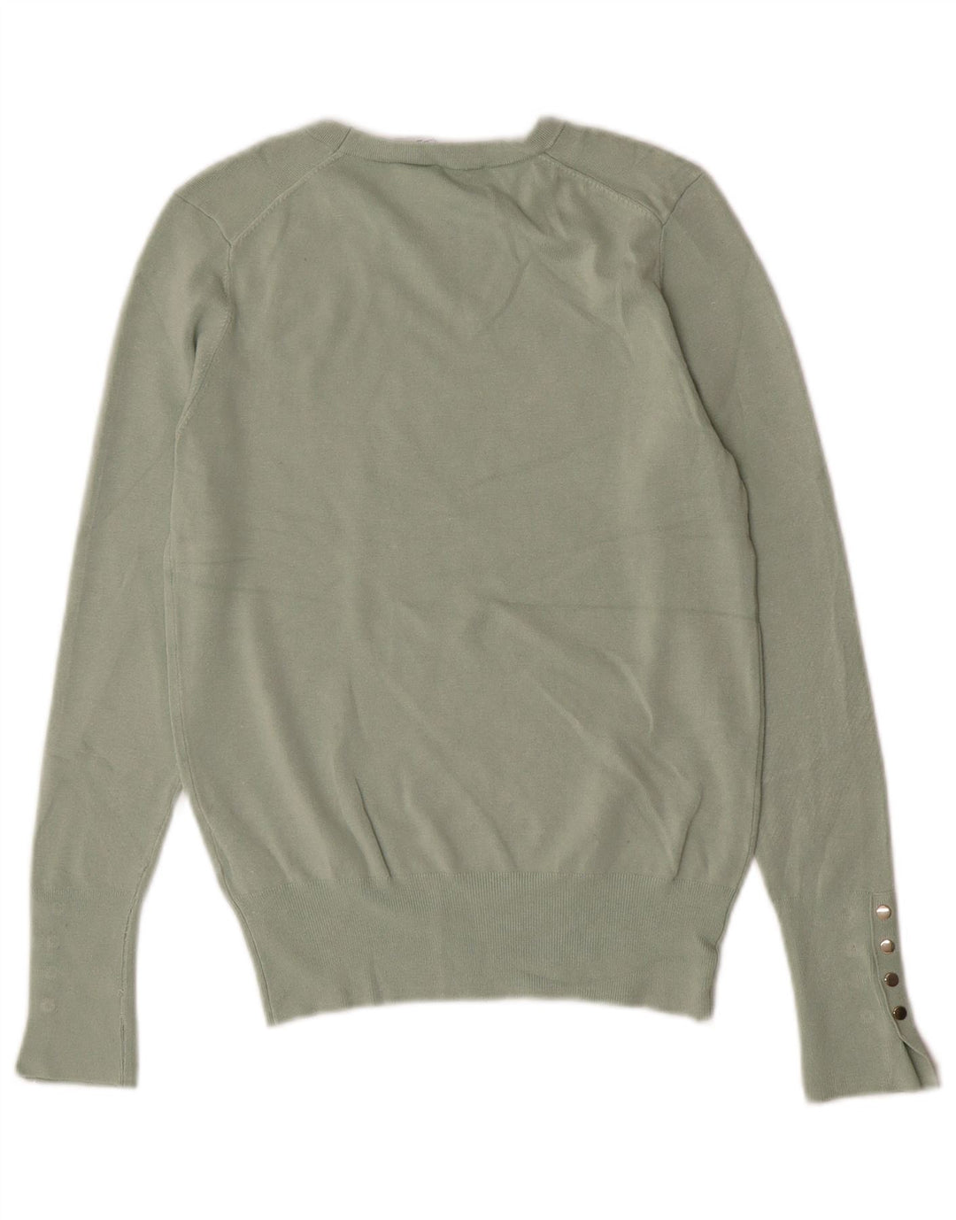 Damski sweter z okrągłym dekoltem Zara UK 12 Średni zielony wiskoza