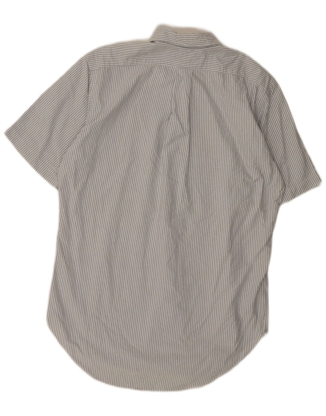 RALPH LAUREN Męska koszula z krótkim rękawem o klasycznym kroju, w małe białe paski