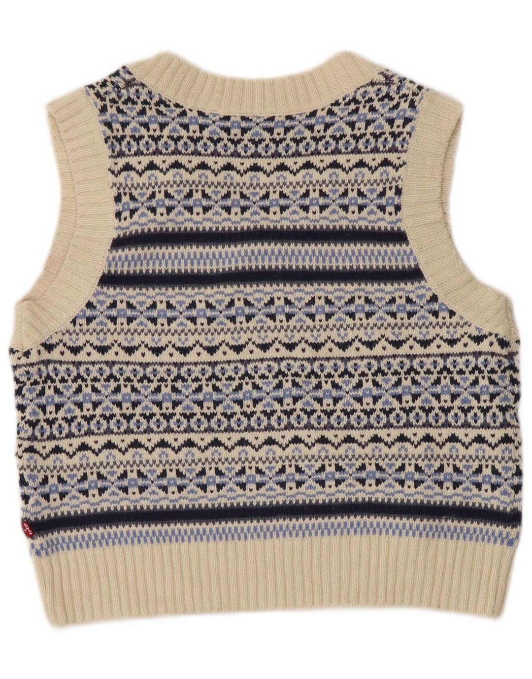 Damski podkoszulek Levi's Crop Vest UK 12 Średni niebieski Fair Isle Cotton