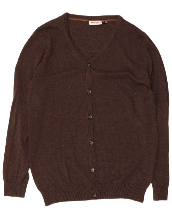 Sweter męski w stylu vintage, brytyjski 38/40, średniobrązowy, bawełniany