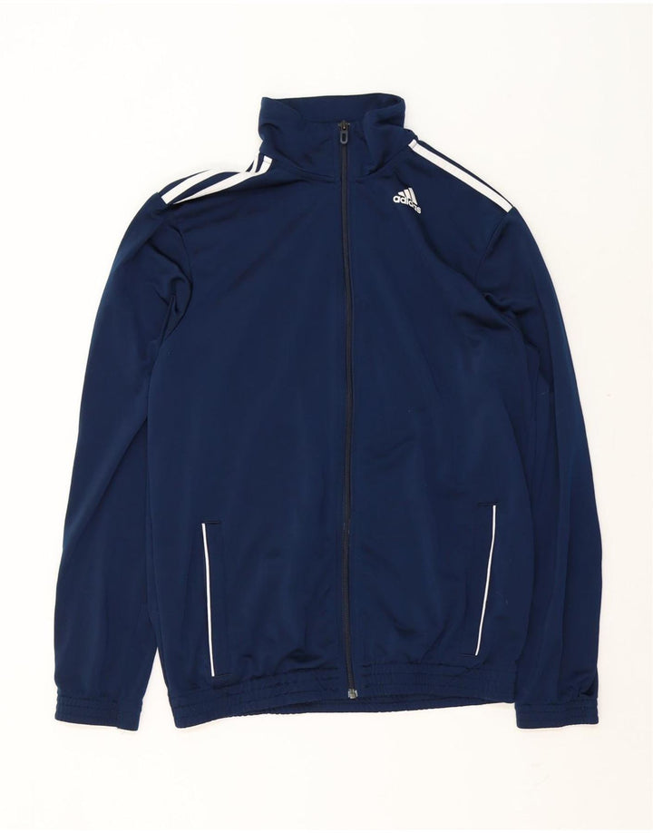 Adidas Męska bluza dresowa UK 40/42 Średni granatowy poliester