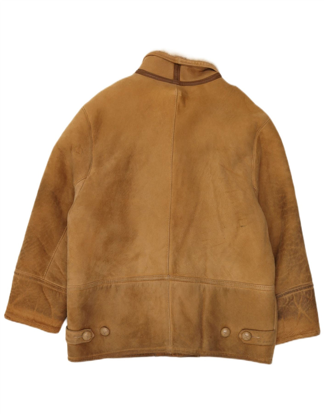 Damska kurtka oversize Morlands Shearling EU 46 XL, beżowa skóra