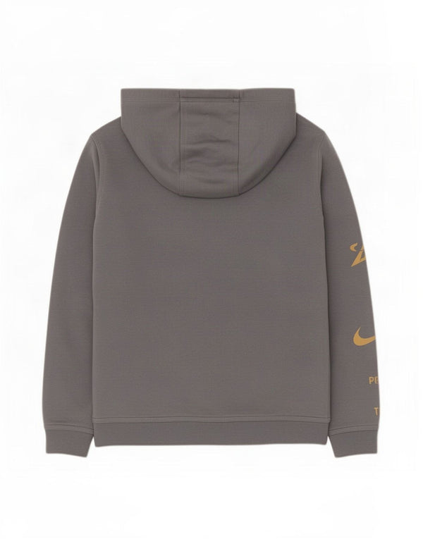 Chłopięcy sweter z kapturem Nike z grafiką, rozmiar 11-12 lat, duży, szary, bawełniany