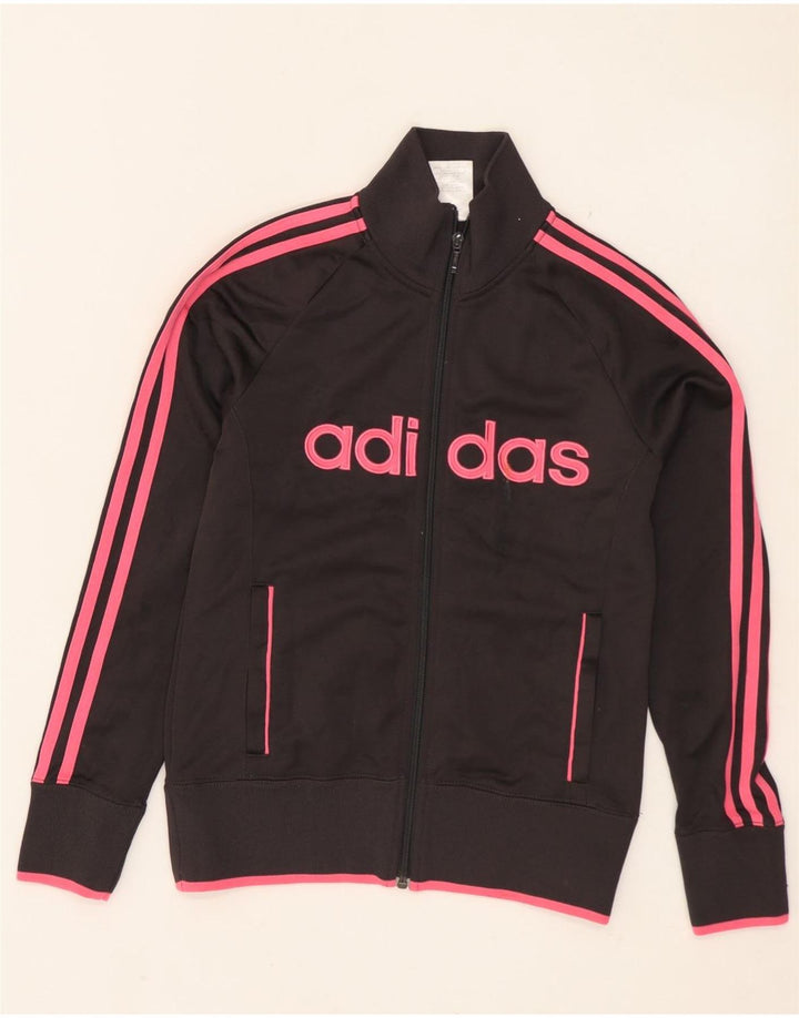 Damska kurtka dresowa Adidas z grafiką, UK 8, mała, szara, poliester