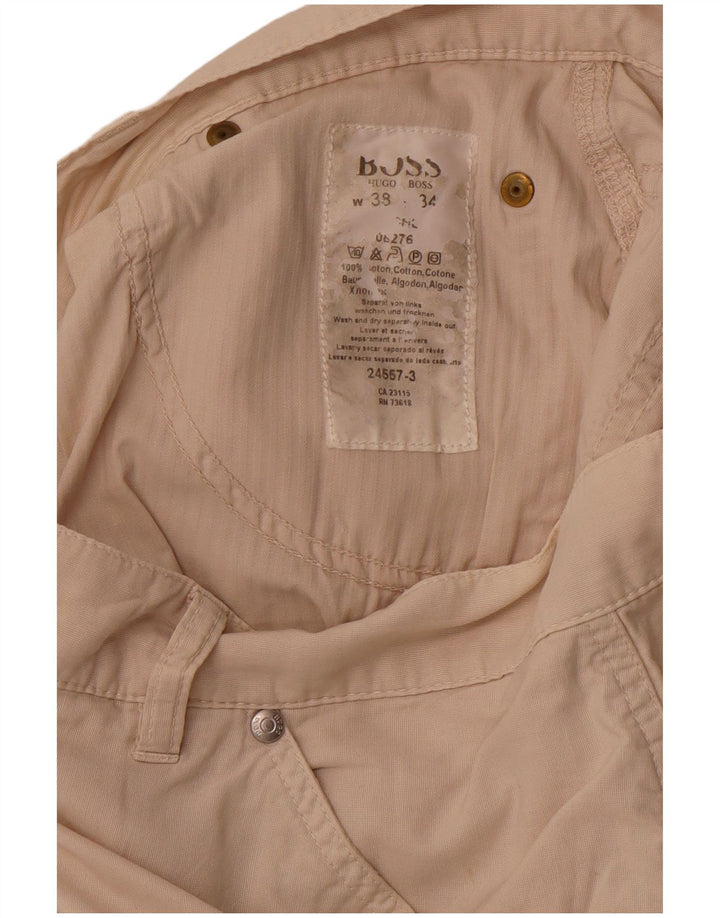 Damskie spodenki Chino Hugo Boss W38 XL Beżowa bawełna