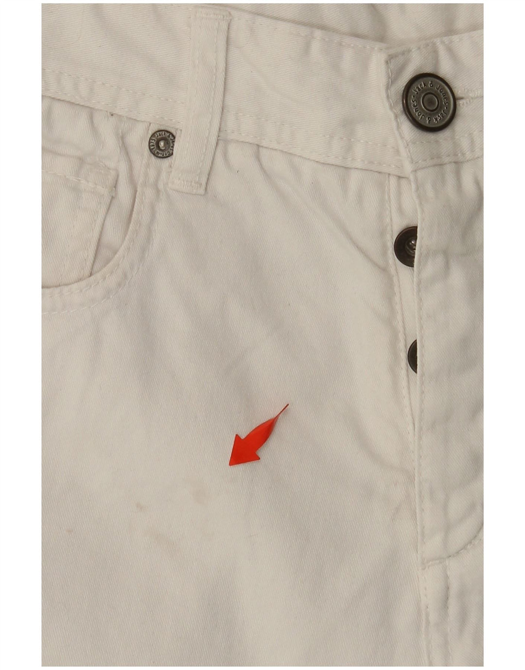 Męskie spodenki jeansowe JACK & JONES W30 Średniobiała bawełna