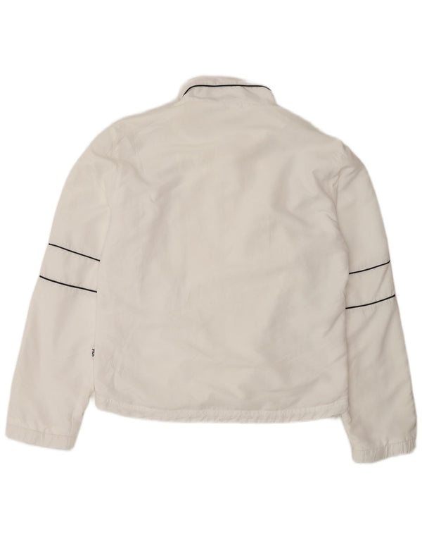 Damska kurtka dresowa Fila UK 16, duża, biała, poliestrowa