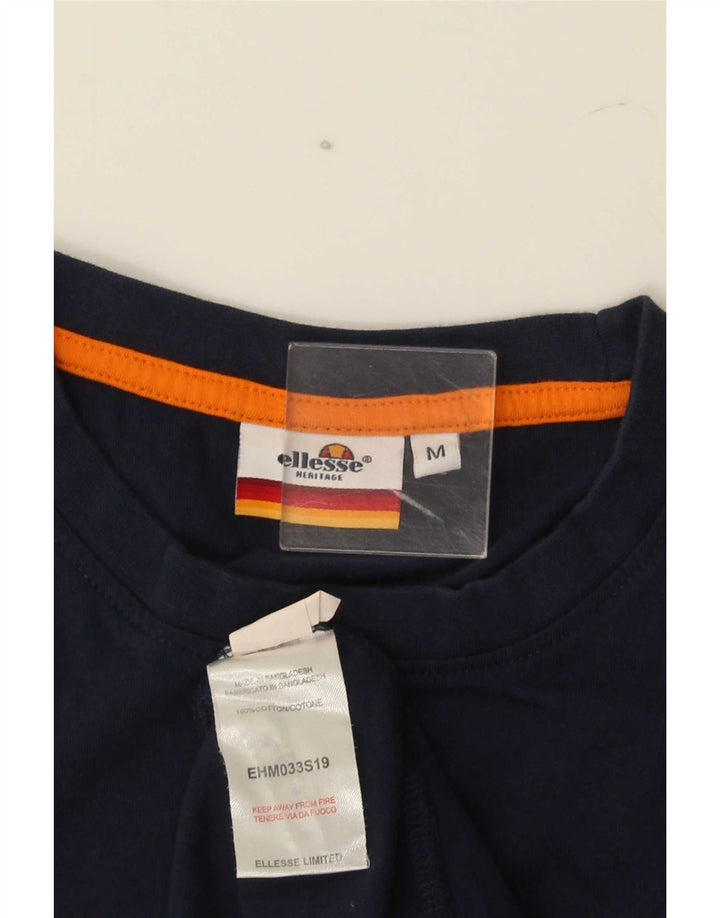 Męska koszulka z grafiką Ellesse, średnia, granatowa bawełna