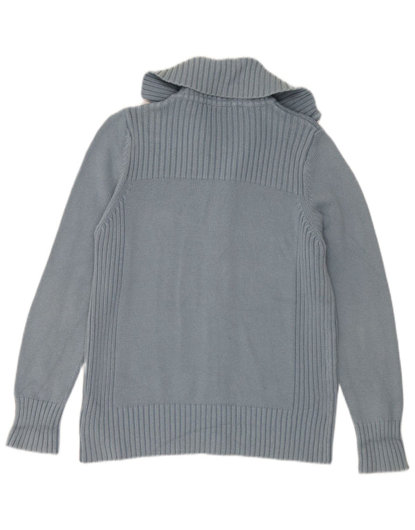 Marks & Spencer Damski sweter rozpinany UK 16, duży, niebieski, bawełniany