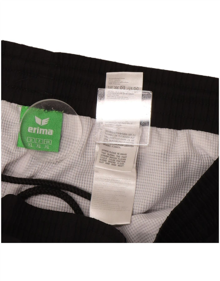 Męskie spodnie dresowe ERIMA z grafiką, joggery XL, czarne, z blokami kolorów