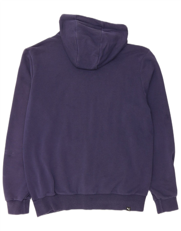 Męski sweter z kapturem i grafiką PUMA, średni granatowy, bawełniany