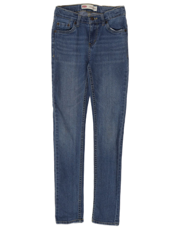 Bardzo obcisłe jeansy chłopięce Levi's 11-12 lat W24 L27 Niebieska bawełna