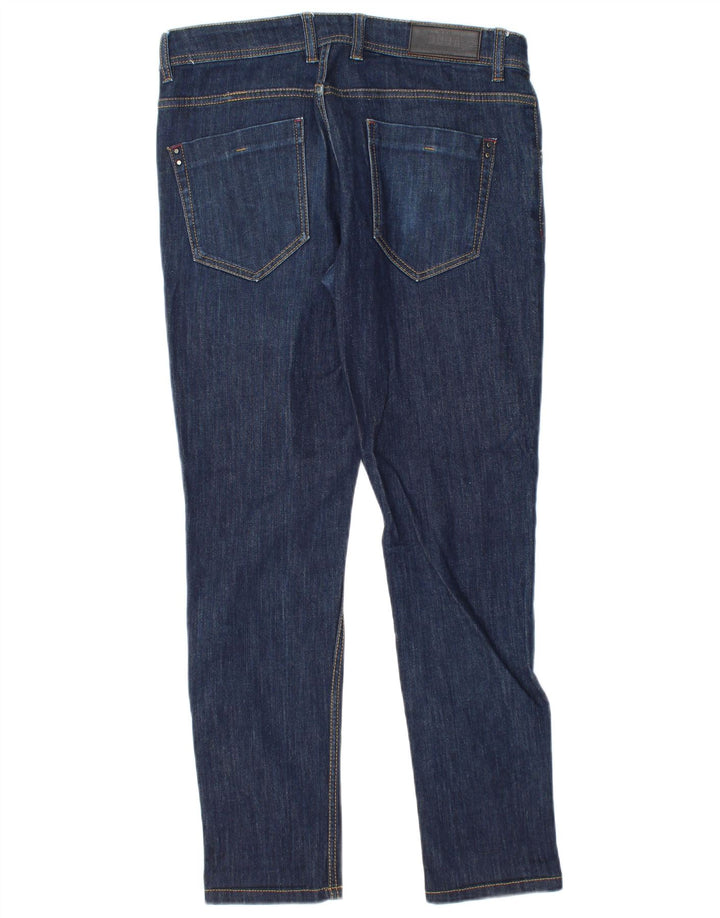 Vintage męskie jeansy slim IT 48 Medium W34 L30 Granatowa bawełna