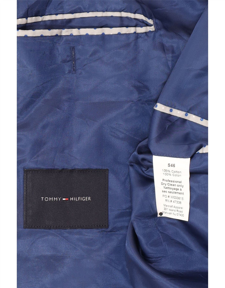 Męska marynarka zapinana na 2 guziki Tommy Hilfiger UK 46 3XL Niebieska bawełna