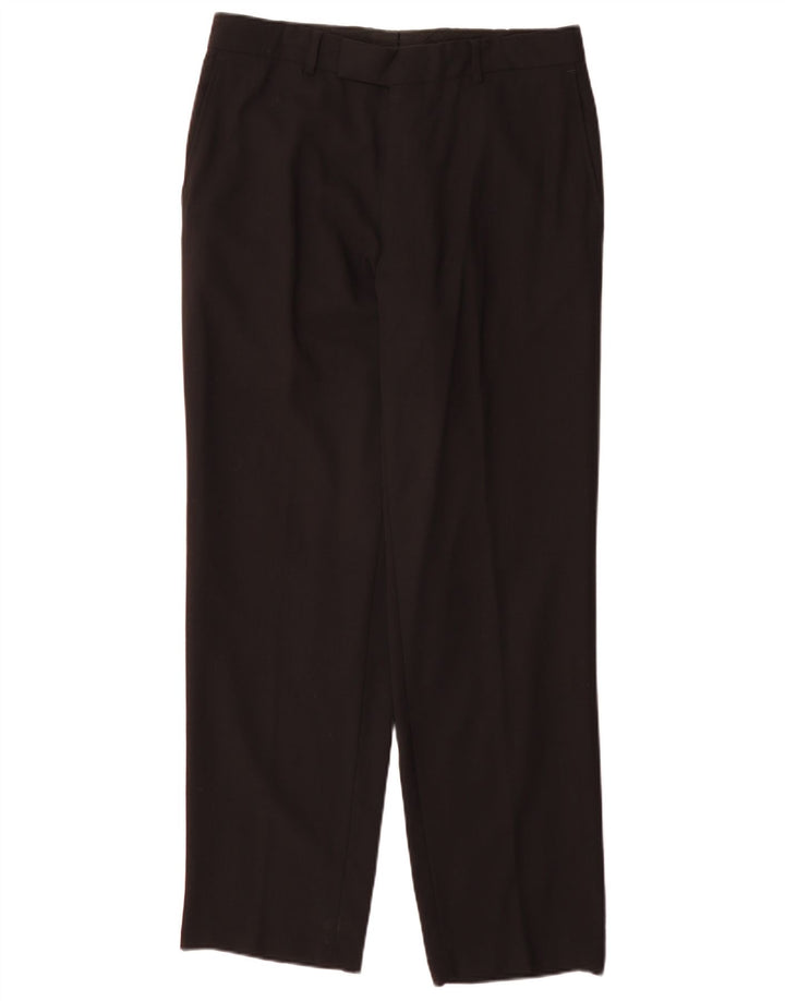 Męskie proste spodnie garniturowe Hugo Boss IT 48 Medium W32 L32 Czarne