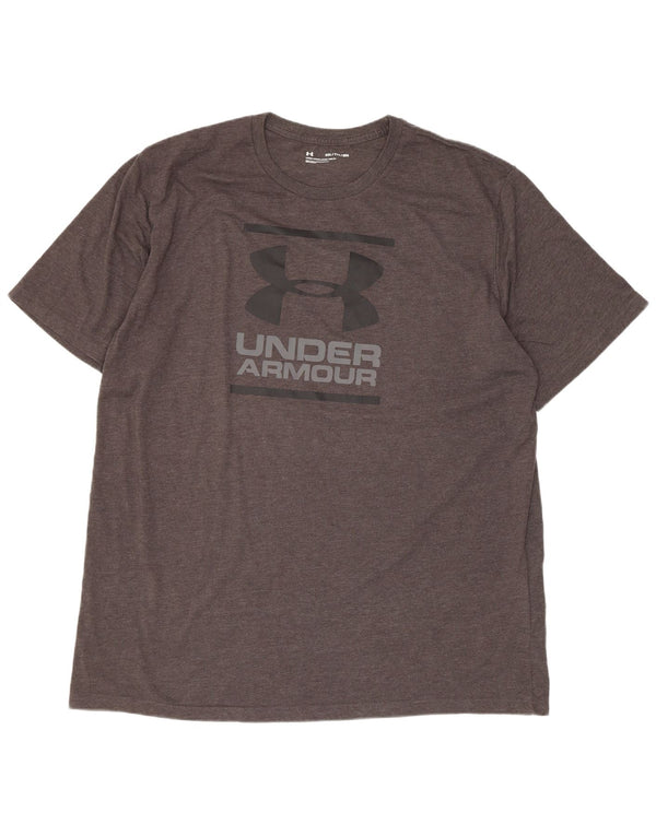 Męska koszulka z grafiką Under Armour, 2XL, szara, bawełniana