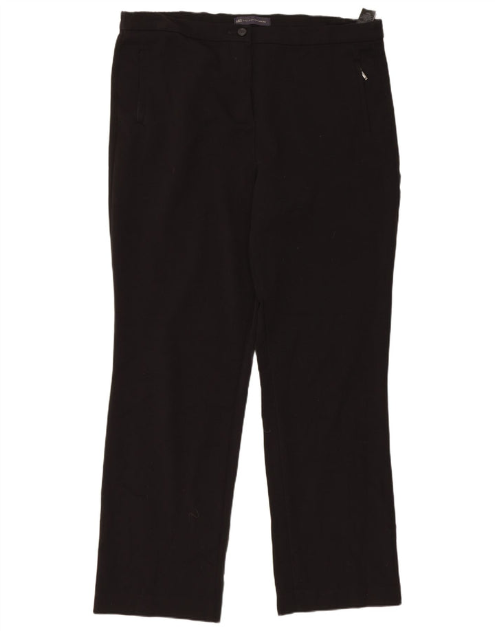 Damskie spodnie codzienne Marks & Spencer UK 14 Large W34 L30 Czarny poliester